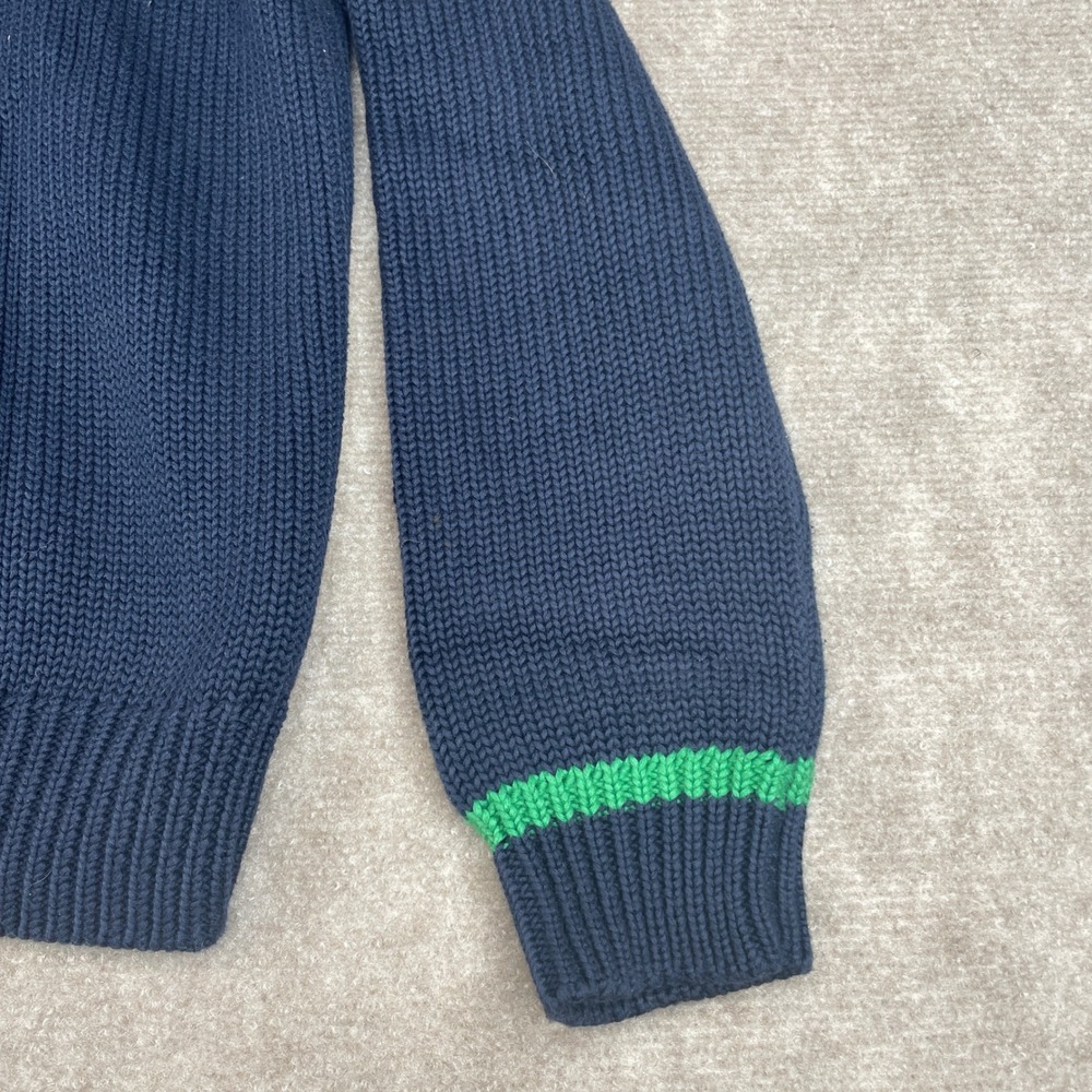 Brooks Brothers Blue Green Stripe Shawl Collar Cardigan Sweater M Supima Cotton - Picture 16 of 16